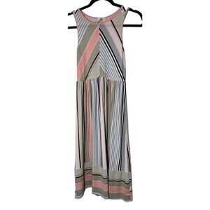 Egy Woman's Midi Sleeveless Striped Dress Size Small